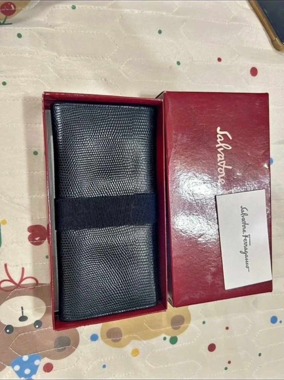 Salvatore Ferragamo Wallet in Black & Red Like New
